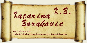 Katarina Boraković vizit kartica